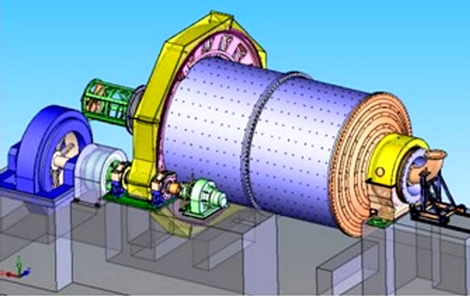 水泥球磨機(jī)原理圖 水泥球磨機(jī)原理圖